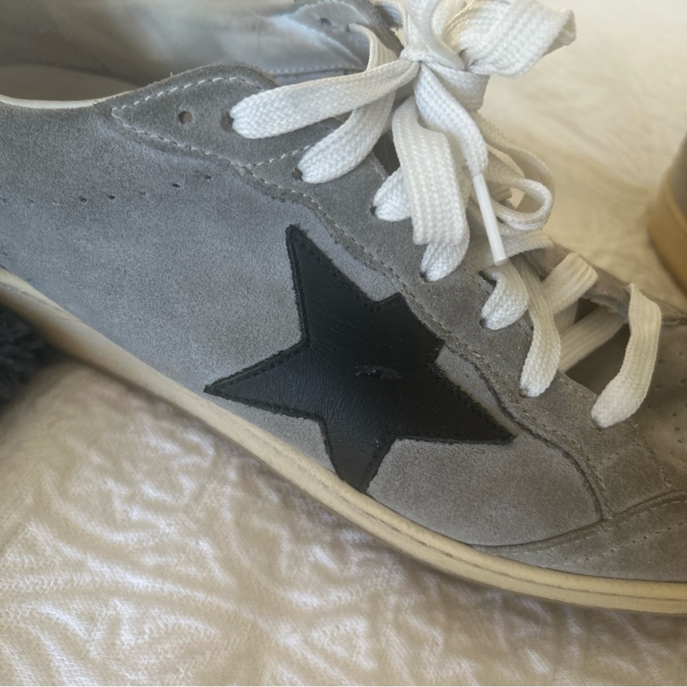 Golden Goose Gray and Black Retro Sneakers - Picture 9 of 11